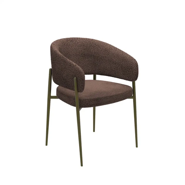 Стілець Ironwood Rivano 77x56x55 см Premier Chocolate золоті ніжки - Фото 1 Стілець Ironwood Rivano 77x56x55 см Premier Chocolate золоті ніжки - зображення 1