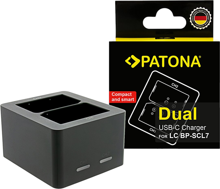 Зарядний пристрій PATONA Dual Charger with USB-C Cable для Leica M11P / M11M (4055655253116) - Фото 5 Зарядний пристрій PATONA Dual Charger with USB-C Cable для Leica M11P / M11M (4055655253116) - зображення 5