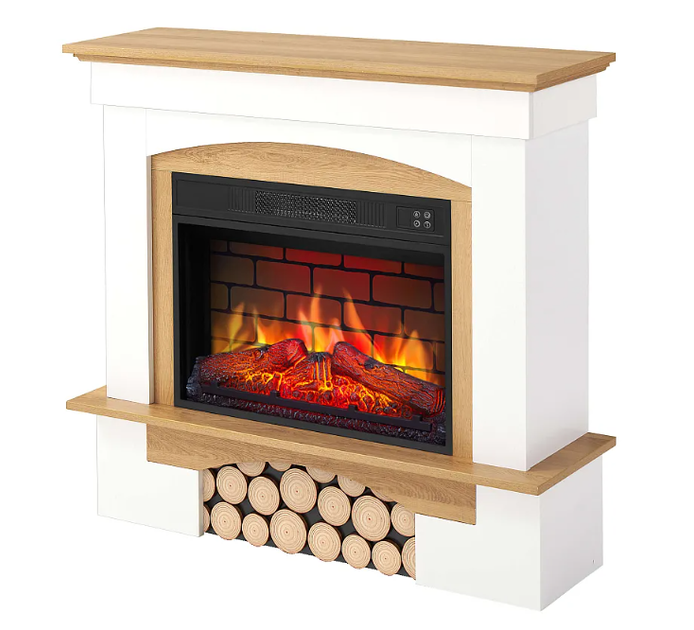 Камінокомплект з порталом ArtiFlame Електрокамін з обігрівом до 30 м² 1800 Вт Камін з 3D полум’ям звуком дров пультом термостатом - зображення 6