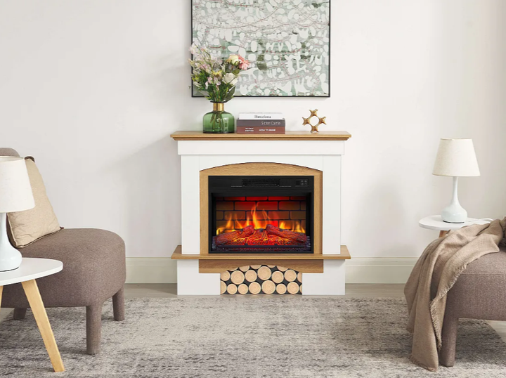 Камінокомплект з порталом ArtiFlame Електрокамін з обігрівом до 30 м² 1800 Вт Камін з 3D полум’ям звуком дров пультом термостатом - зображення 9