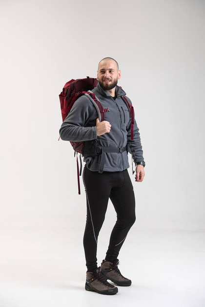 Чоловіча флісова кофта з вишивкою Columbia графітова 3XL - Фото 1 Чоловіча флісова кофта з вишивкою Columbia графітова 3XL - зображення 1