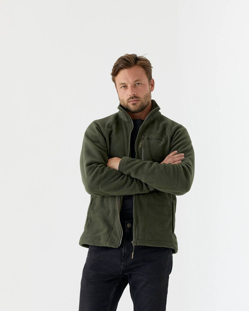 Чоловіча флісова кофта з вишивкою Columbia хакі 3XL - Фото 5 Чоловіча флісова кофта з вишивкою Columbia хакі 3XL - зображення 5