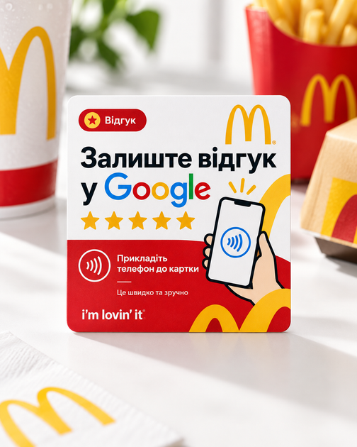 Табличка NFC CARD Branded 10x10 см для отзывов Google - изображение 2