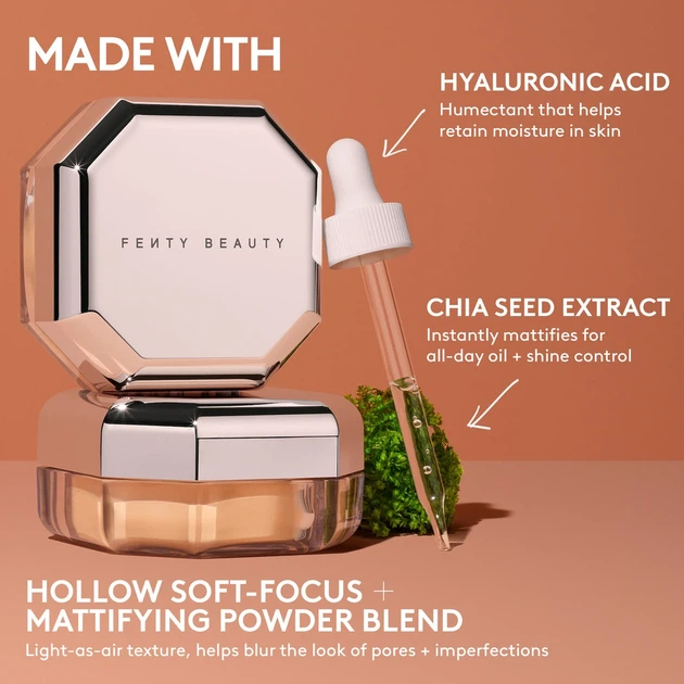 Рассыпчатая пудра Fenty Beauty Set it Down Superfine Blurring Setting Powder оттенок Lavender 15г - Фото 4 Рассыпчатая пудра Fenty Beauty Set it Down Superfine Blurring Setting Powder оттенок Lavender 15г - изображение 4