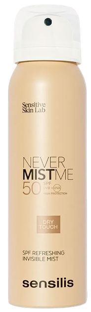 Солнцезащитный спрей для лица Sensilis Never Mistme SPF 50 100 мл (8428749009092) - Фото 1 Солнцезащитный спрей для лица Sensilis Never Mistme SPF 50 100 мл (8428749009092) - изображение 1