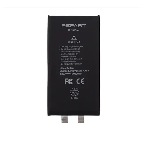 Акумулятор телефона для iPhone 15 Plus (4383mAh) без шлейфу та контролера Repart - Фото 1 Акумулятор телефона для iPhone 15 Plus (4383mAh) без шлейфу та контролера Repart - зображення 1