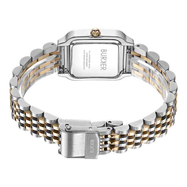 Жіночий годинник Burker Watches Macy сріблястий та золотистий з білим циферблатом (MCGS) - изображение 3
