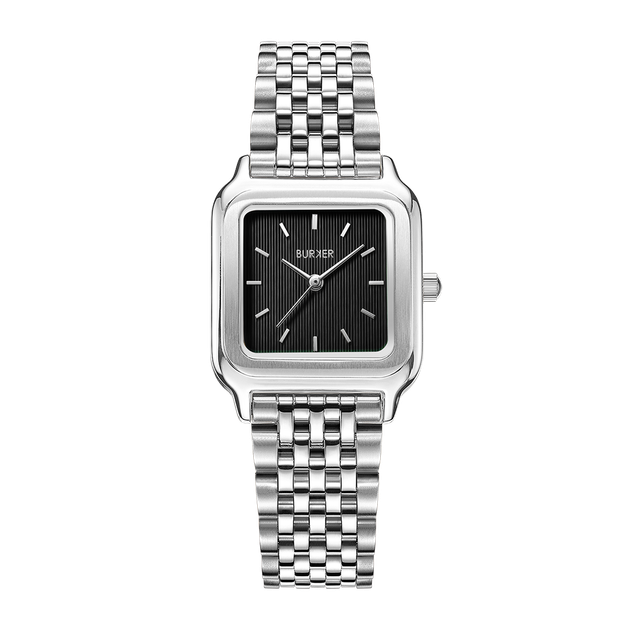 Жіночий годинник Burker Watches Macy сріблястий з чорним циферблатом (MCSB) - Фото 1 Жіночий годинник Burker Watches Macy сріблястий з чорним циферблатом (MCSB) - изображение 1