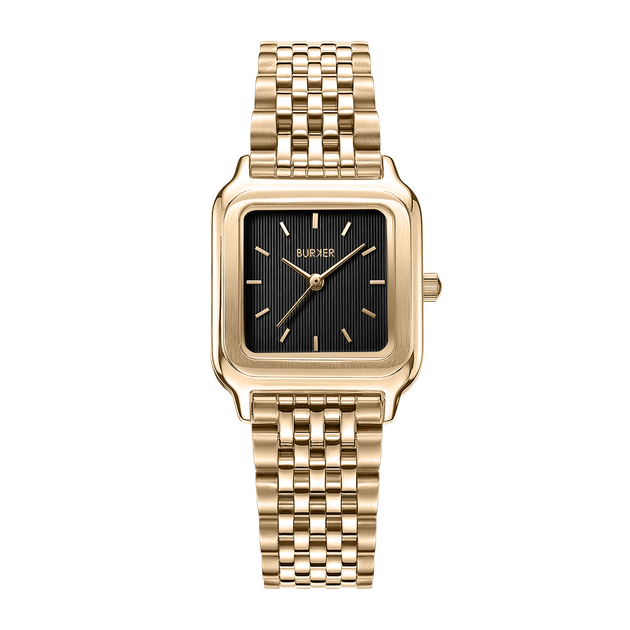 Жіночий годинник Burker Watches Macy золотистий з чорним циферблатом (MCGB) - Фото 1 Жіночий годинник Burker Watches Macy золотистий з чорним циферблатом (MCGB) - изображение 1