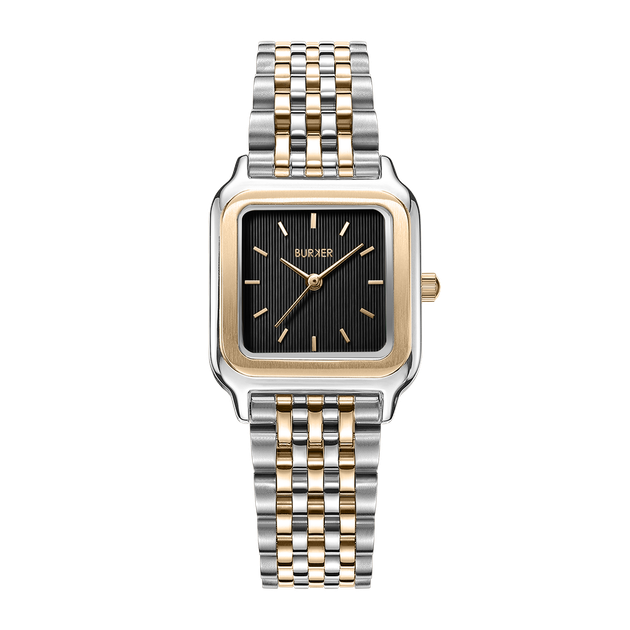 Жіночий годинник Burker Watches Macy сріблястий та золотистий з чорним циферблатом (MCBGS) - Фото 1 Жіночий годинник Burker Watches Macy сріблястий та золотистий з чорним циферблатом (MCBGS) - изображение 1