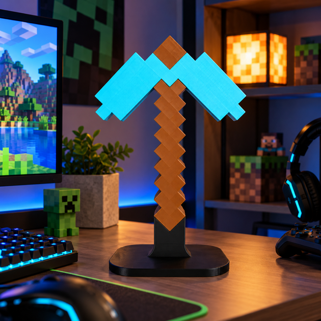 Подставка для наушников Minecraft Кирка - Фото 1 Подставка для наушников Minecraft Кирка - изображение 1