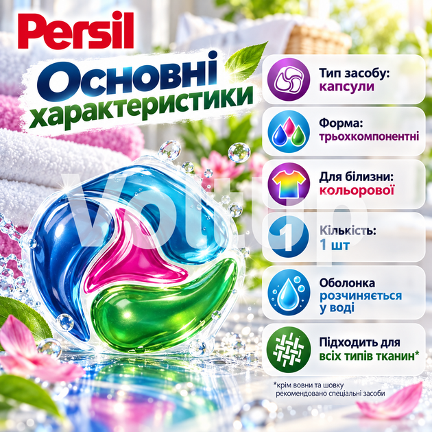 Капсула для стирки Persil Deep Clean Plus 3-компонентная 1 шт поштучно концентрированная для автоматической стирки - изображение 5