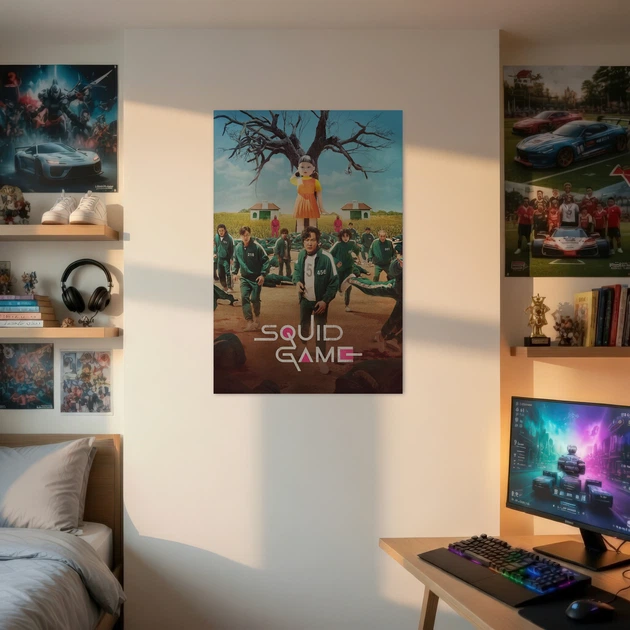 Постер Гра в кальмара, Squid Game, серіал, A2 60×40 см (id4706) - Фото 2 Постер Гра в кальмара, Squid Game, серіал, A2 60×40 см (id4706) - зображення 2