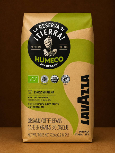 Кофе зерновой Lavazza Tierra Humeco 1015 г натуральный купаж арабика робуста с кофеином средней обжарки интенсивный ароматный шоколад сухофрукты густая крема для эспрессо макиато капучино латте профессиональных кофемашин - Фото 5 Кофе зерновой Lavazza Tierra Humeco 1015 г натуральный купаж арабика робуста с кофеином средней обжарки интенсивный ароматный шоколад сухофрукты густая крема для эспрессо макиато капучино латте профессиональных кофемашин - изображение 5