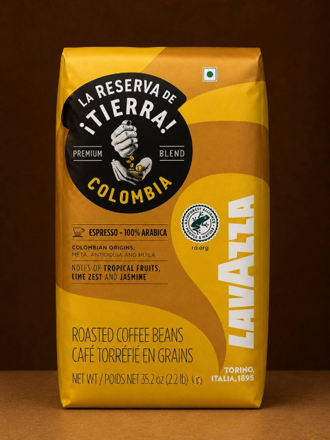 Кофе в зернах Lavazza Tierra Colombia 1010 г 100 процентов арабика средней обжарки колумбийский с кислинкой красных ягод тропическими фруктами для эспрессо капучино латте фильтр кофе - Фото 5 Кофе в зернах Lavazza Tierra Colombia 1010 г 100 процентов арабика средней обжарки колумбийский с кислинкой красных ягод тропическими фруктами для эспрессо капучино латте фильтр кофе - изображение 5