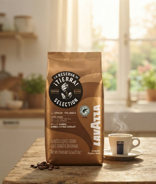 Зернова кава Lavazza Tierra Selection 1010 г натуральна 100% арабіка середнє обсмажування з кофеїном насиченим ароматом м’яким смаком легкою гірчинкою для автоматичної кавомашини турки кавоварки - Фото 9 Зернова кава Lavazza Tierra Selection 1010 г натуральна 100% арабіка середнє обсмажування з кофеїном насиченим ароматом м’яким смаком легкою гірчинкою для автоматичної кавомашини турки кавоварки - зображення 9