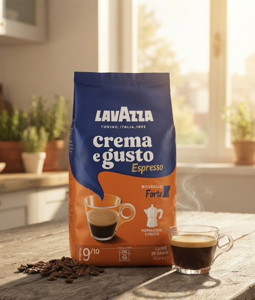 Зернова кава Lavazza Crema e Gusto Forte Espresso 1010 г купаж арабіки робусти темне обсмажування насичена міцна ароматна з шоколадними пряними нотками щільною кремою для кавомашини еспресо американо капучино лате - Фото 5 Зернова кава Lavazza Crema e Gusto Forte Espresso 1010 г купаж арабіки робусти темне обсмажування насичена міцна ароматна з шоколадними пряними нотками щільною кремою для кавомашини еспресо американо капучино лате - зображення 5
