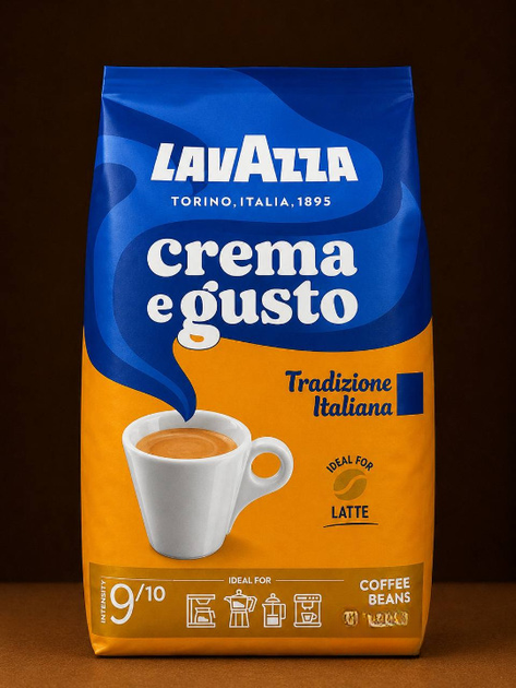 Зерновой кофе Lavazza Crema e Gusto Tradizione Italiana Latte 1015 г купаж 70% арабики 30% робусты темная обжарка насыщенный ароматный с шоколадным вкусом легкой горчинкой плотной крема для кофемашины капучино латте эспрессо - Фото 9 Зерновой кофе Lavazza Crema e Gusto Tradizione Italiana Latte 1015 г купаж 70% арабики 30% робусты темная обжарка насыщенный ароматный с шоколадным вкусом легкой горчинкой плотной крема для кофемашины капучино латте эспрессо - изображение 9