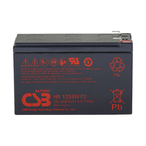 Аккумуляторная батарея CSB HR1234WF2 12В 9Ач герметичная подходит для ИБП и видеонаблюдения - Фото 3 Аккумуляторная батарея CSB HR1234WF2 12В 9Ач герметичная подходит для ИБП и видеонаблюдения - изображение 3