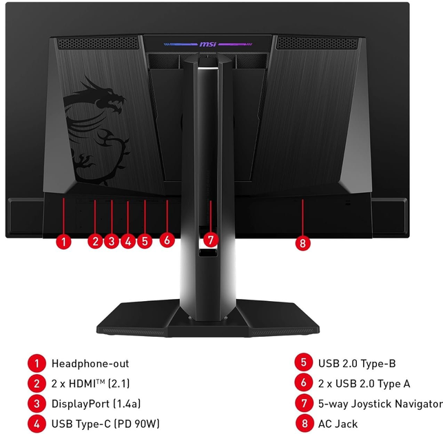 Монитор 26.5" MSI MPG 271QRX 2К QD-OLED 360 Гц (102439797) b1 - Уценка - изображение 11