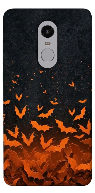 Чехол для Xiaomi Redmi Note 4X с принтом Orange bats - Фото 1 Чехол для Xiaomi Redmi Note 4X с принтом Orange bats - изображение 1