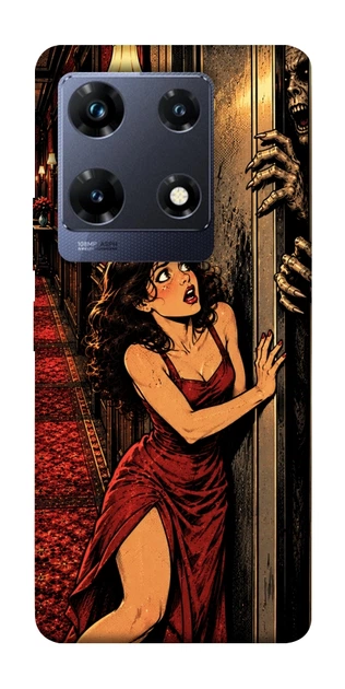 Чехол для Infinix Note 30 Pro NFC с принтом Scared woman - Фото 1 Чехол для Infinix Note 30 Pro NFC с принтом Scared woman - изображение 1
