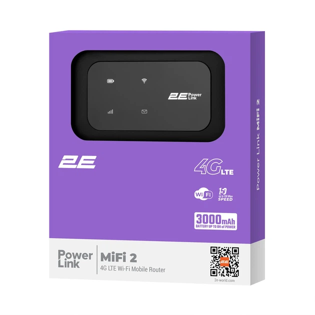 Мобильный маршрутизатор 2E PowerLink LTE 3000мАч черный - изображение 9