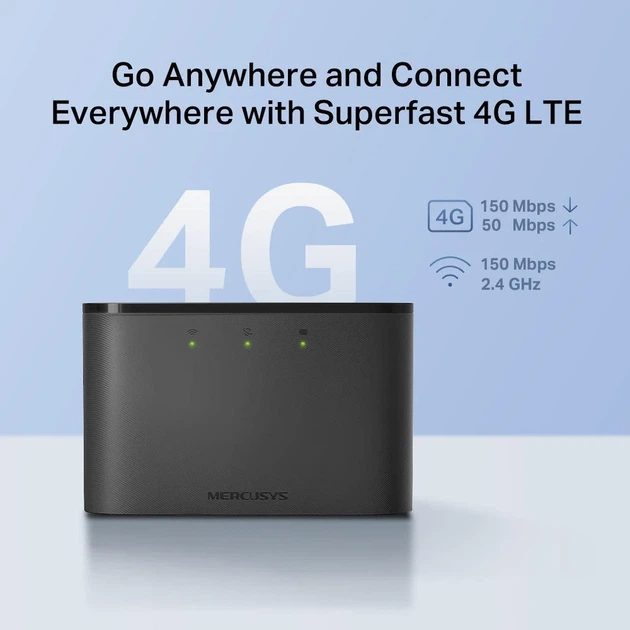 Мобильный маршрутизатор MERCUSYS MT110 N150, 4G/LTE, 2200мА*ч - изображение 5