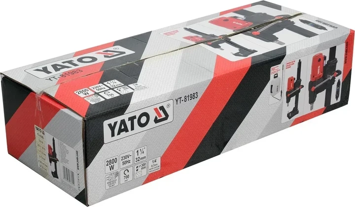 Дрель алмазного сверления YATO YT-81983 2800 Вт 1-1/4" UNC Ø12-300 мм со штативом - Фото 8 Дрель алмазного сверления YATO YT-81983 2800 Вт 1-1/4" UNC Ø12-300 мм со штативом - изображение 8
