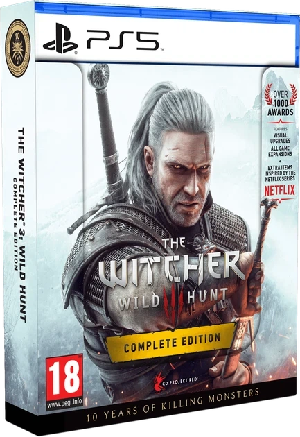 Диск для PlayStation 5 - The Witcher 3 Wild Hunt Complete Edition + 10th Anniversary Steelbook, русская версия - Фото 1 Диск для PlayStation 5 - The Witcher 3 Wild Hunt Complete Edition + 10th Anniversary Steelbook, русская версия - изображение 1