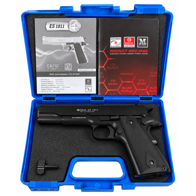 Пневматичний пістолет EKOL ES 1911 Black - зображення 8
