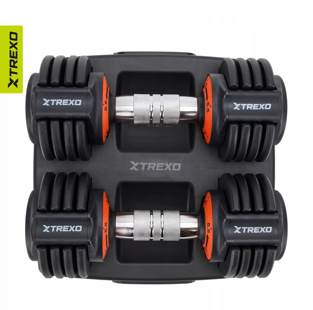 Набор регулируемых гантелей с подставкой XTREXO TXO-B4W017 11,5 кг 2×5,75 кг для тренировок - изображение 7