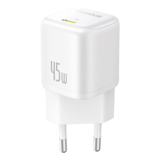 Мережевий зарядний пристрій на 45 W Baseus EnerFill FN22 (Type-C, QC3.0, PD3.0). White - Фото 3 Мережевий зарядний пристрій на 45 W Baseus EnerFill FN22 (Type-C, QC3.0, PD3.0). White - зображення 3