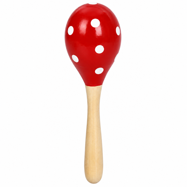 Деревянная детская игрушка "Маракас" MD 0029(Red) 20х6х6 см - Фото 1 Деревянная детская игрушка "Маракас" MD 0029(Red) 20х6х6 см - изображение 1