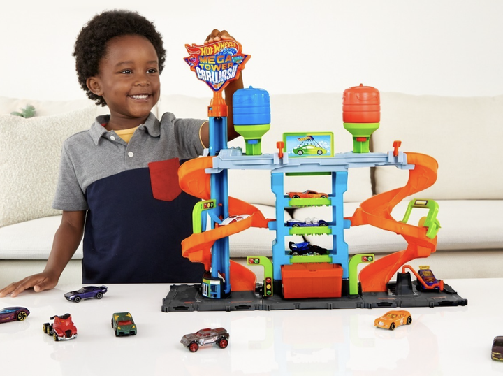 Автомойка Мегабашня Hot Wheels City Игровой набор Трек Хот Вилс HDP05 (HDP05) - изображение 3