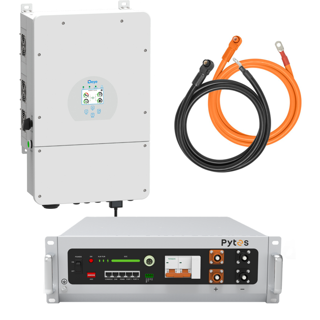 Комплект автономного енергопостачання Deye SUN-12K-SG02LP1-EU-AM3 12 кВт + Pytes V5°α Plus H+ 5.12 кВт·год LiFePO4 - зображення 2