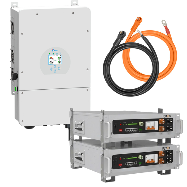 Комплект автономного енергопостачання Deye SUN-10K-SG02LP1-EU-AM3 10 кВт + Pytes V5°α Plus H+ 2 шт 5.12 кВт·год LiFePO4 - зображення 2