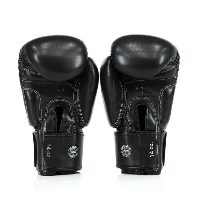 Боксерские перчатки Fairtex искусственная кожа 16 унций черные - изображение 6