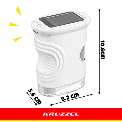 Цифровой карманный микроскоп для детей Kruzzel 28318 1000x 2 Мп с IPS-экраном 2", LED-подсветкой белый - изображение 4