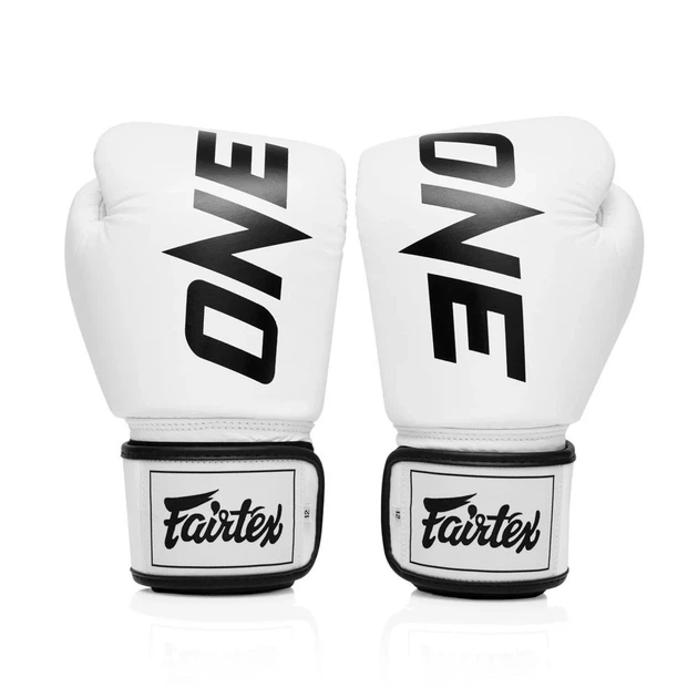 Боксерские перчатки Fairtex натуральная кожа 10 унций белые. - изображение 5
