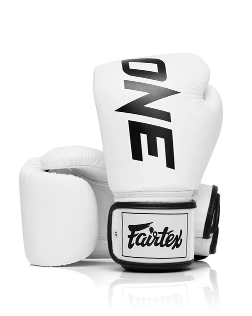Боксерские перчатки Fairtex натуральная кожа 10 унций белые. - изображение 8