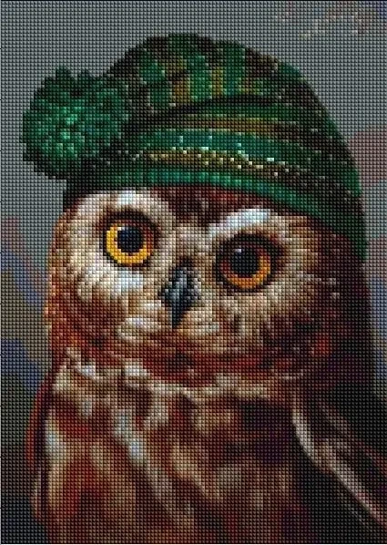 Алмазная мозаика на подрамнике ColorArt Сова 30x40 STP464 + Подарок лак для покрытия - изображение 2