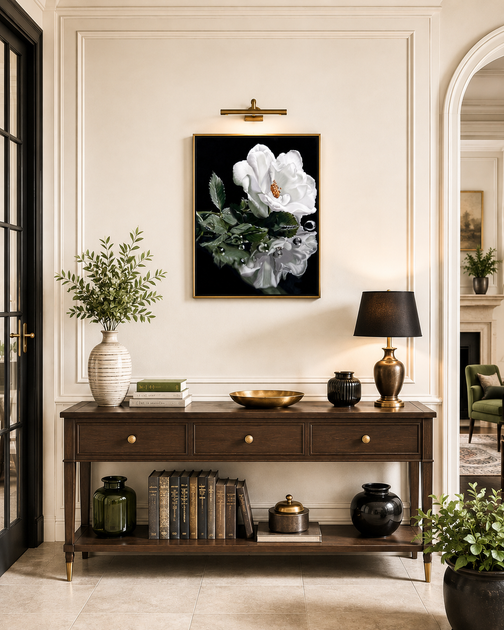 Алмазна мозаїка на підрамнику ColorArt 40х50 Біла троянда SPP123 + Подарунок лак для покриття - зображення 3