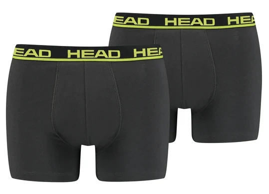 Труси-боксери Head бавовна S графітовий жовтий 2 шт - Фото 1 Труси-боксери Head бавовна S графітовий жовтий 2 шт - зображення 1