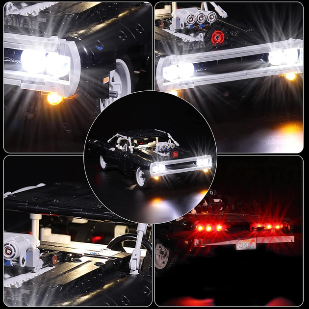 LED-подсветка для LEGO Technic 42111 Fast & Furious Dodge Charger Дома, USB/батарейный блок, КОНСТРУКТОР НЕ ВХОДИТ - Фото 4 LED-подсветка для LEGO Technic 42111 Fast & Furious Dodge Charger Дома, USB/батарейный блок, КОНСТРУКТОР НЕ ВХОДИТ - изображение 4