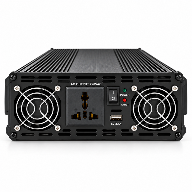 Инвертор 24В–220В 1300 Вт, пиковая мощность 2600 Вт, чистая синусоида, Pure Sine Wave DC/AC - изображение 2