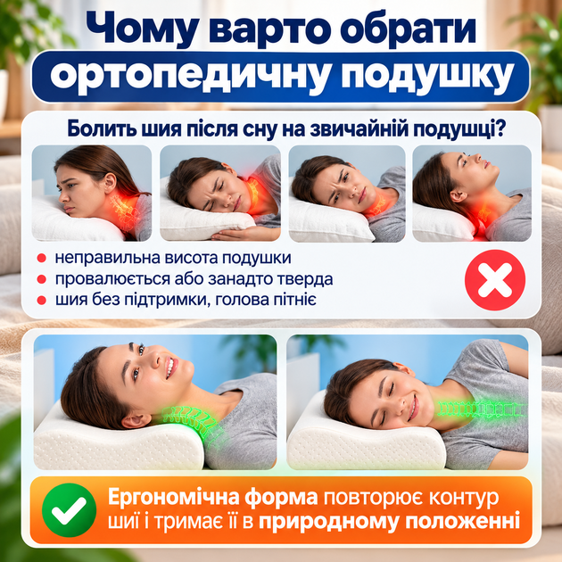 Ортопедическая подушка для сна под голову с эффектом памяти анатомическая эргономичная под шею и спину для отдыха на боку и спине для поддержки головы шеи плеч и шейного отдела средней жесткости с памятью формы со съемным чехлом 50х30х8 см - Фото 3 Ортопедическая подушка для сна под голову с эффектом памяти анатомическая эргономичная под шею и спину для отдыха на боку и спине для поддержки головы шеи плеч и шейного отдела средней жесткости с памятью формы со съемным чехлом 50х30х8 см - изображение 3