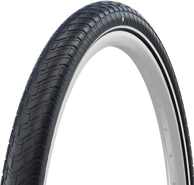 Покрышка Schwalbe Motion Big Apple 29x2.35 (60-622), чёрная со светоотражателем - Фото 1 Покрышка Schwalbe Motion Big Apple 29x2.35 (60-622), чёрная со светоотражателем - изображение 1