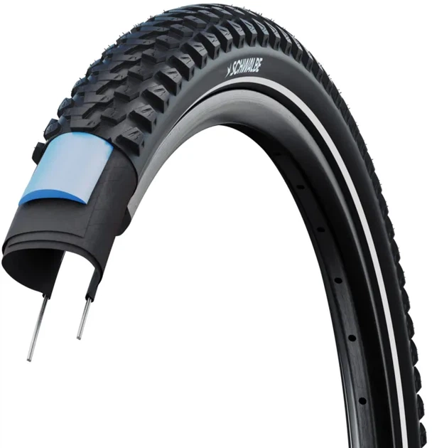 Покрышка Schwalbe Marathon Plus MTB 29x2.60 (65-622), чёрная со светоотражателем - Фото 3 Покрышка Schwalbe Marathon Plus MTB 29x2.60 (65-622), чёрная со светоотражателем - изображение 3