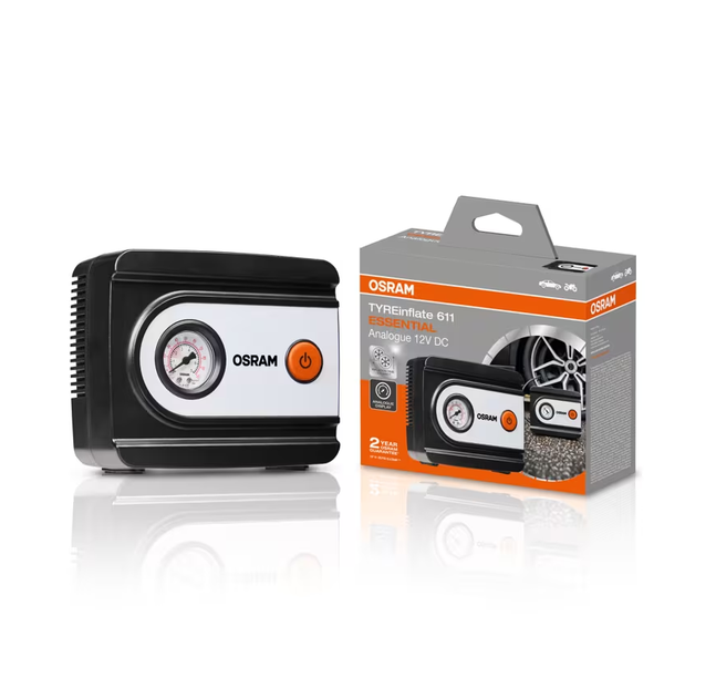 Компресор автомобільний OSRAM TYREinflate OTI611ESN аналоговий дисплей 120W 12V - Фото 2 Компресор автомобільний OSRAM TYREinflate OTI611ESN аналоговий дисплей 120W 12V - изображение 2